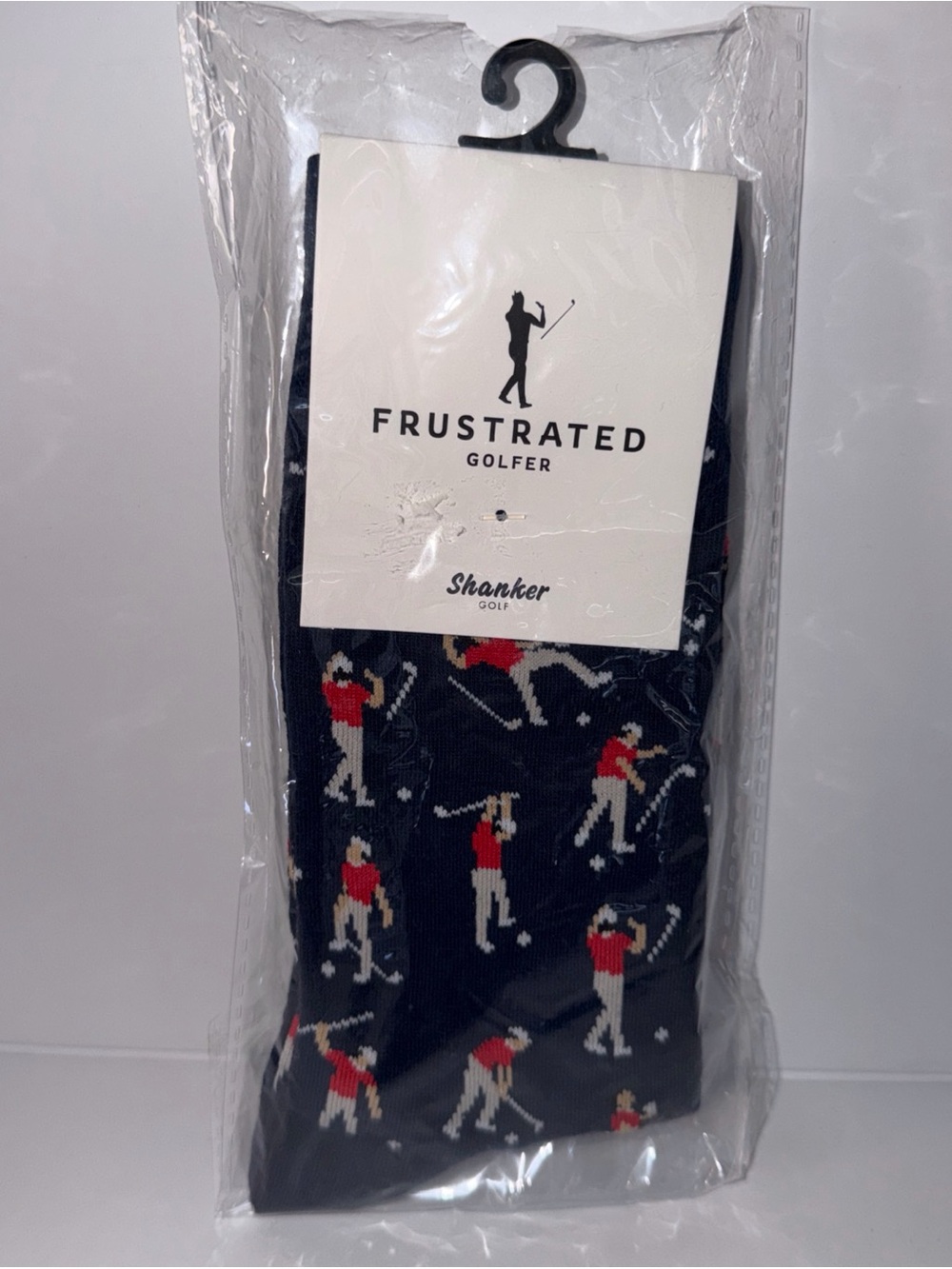 Shanker Golf Men's Navy Golf Pattern Socks